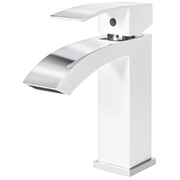 Смеситель для раковины Grocenberg GB2007WC, белый хром - фото 