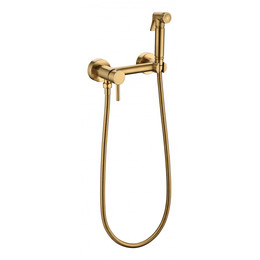 Набор для гигиенического душа Grocenberg GB103N-GL, золотой брашированный - фото 