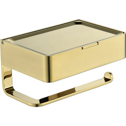 Держатель для туалетной бумаги Grocenberg AC0050GO, цвет золото - фото 