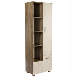 Пенал напольный EvaGold Catherine 60 см EG010324, белый камень - фото 