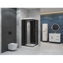 Душевая кабина EvaGold 90х90 см EG210016, чёрный матовый/тонированное - фото 