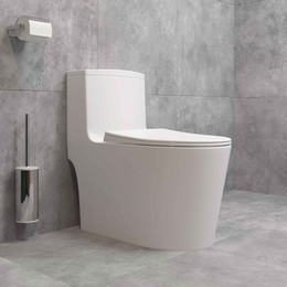 Унитаз-моноблок безободковый EvaGold EG050008 с тонкой крышкой микролифт - фото 