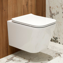 Унитаз подвесной безободковый EvaGold EG070013 с тонкой крышкой микролифт - фото 