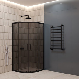 Душевое ограждение EvaGold 90х90 см EG220071, чёрный/тонированное - фото 
