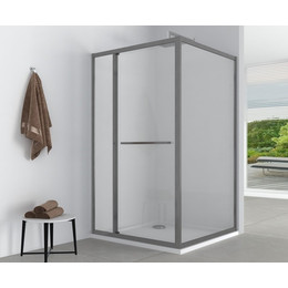 Душевое ограждение EvaGold 120х80 см EG220084, оружейная сталь/прозрачное - фото 