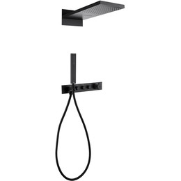 Душевая система для душа с термостатом Abber Rund AF8752B, черный матовый - фото 