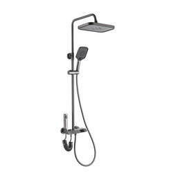 Душевая стойка с гигиеническим душем EvaGold Amazonia EG400057, оружейная сталь - фото 