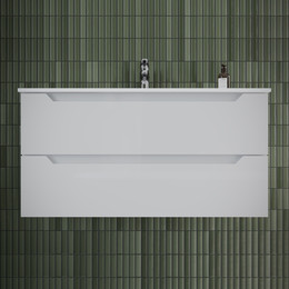 Тумба подвесная с раковиной-столешницей Sancos Norma 2.0 100 см NR2.0100W - фото 