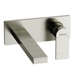 Смеситель для раковины настенный Sancos Studio SC9017BN, брашированный никель (со скрытой частью) - фото 