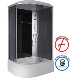 Душевая кабина Niagara Eco 110x80 см E110/80/40R/TN, серебро/тонированное (безсиликоновая сборка) - фото 