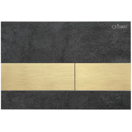 Кнопка смыва Cezares Lux LUX-PN-BORO, чёрный/брашированное золото - фото 