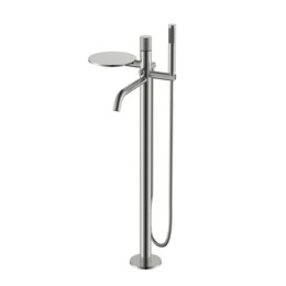 Смеситель для ванны напольный Boheme Stick 129-NB.4, никель - фото 