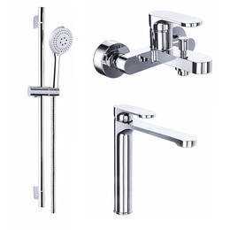 Набор смесителей 3 в 1 для ванны Azario VIANO AZ-15830501+AZ-15834551+AZ-15782010 - фото 