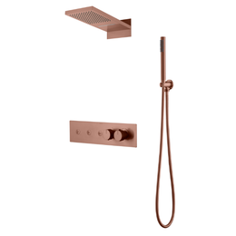 Душевая система для душа с термостатом Boheme Fusion 131-CB (со скрытой частью) брашированная медь - фото 