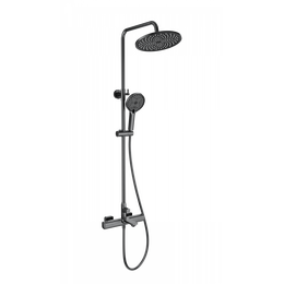 Душевая стойка с термостатом Wonzon & Woghand Solid WW-C3011-A-BGG, тёмный графит брашированный - фото 