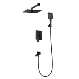 Душевая система для ванны Wonzon & Woghand Edge WW-88939003-MB, чёрный матовый - фото 