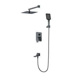 Душевая система для ванны Wonzon & Woghand Diamond WW-88939011-BGM, тёмный графит брашированный - фото 