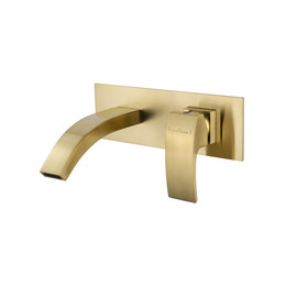 Смеситель для раковины настенный Wonzon & Woghand Fit WW-88869009-BG (со скрытой частью) золото - фото 