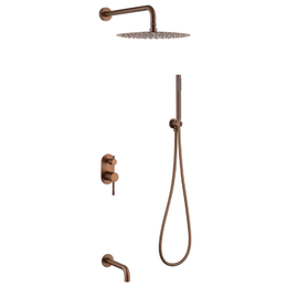 Душевая система для ванны Boheme Uno 464-2-BRB (со скрытой частью) брашированная бронза - фото 