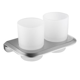 Стакан двойной для зубных щеток Abber Nord AA1557SP, цвет сатин - фото 