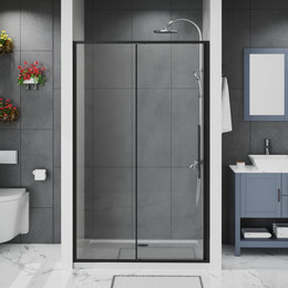 Душевая дверь Azario SHANGHAI 120 см AZ-Y43-120-MB-CL, чёрный матовый/прозрачное - фото 