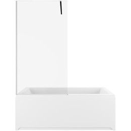 Шторка для ванны Allen Brau Infinity 3 80х160 см 3.21061.BA (стекло 8 мм) серебро брашированное/прозрачное - фото 