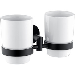 Стакан двойной Allen Brau Priority 6.31003-31, цвет белый/чёрный матовый - фото 