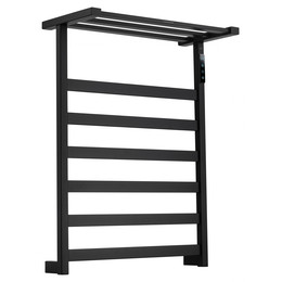 Полотенцесушитель электрический Wonzon & Woghand Frankfurt с полкой П6 450x640 мм WW-A1026-MB, чёрный - фото 