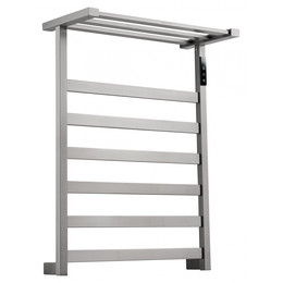 Полотенцесушитель электрический Wonzon & Woghand Frankfurt с полкой П7 450x640 мм WW-A1026-BR, никель - фото 