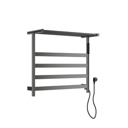Полотенцесушитель электрический Wonzon & Woghand Essen с полкой П5 548x510 мм WW-A402-GM, темный графит - фото 