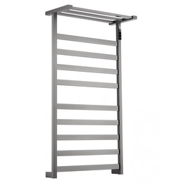 Полотенцесушитель электрический Wonzon & Woghand Frankfurt с полкой П10 450x900 мм WW-1029-GM, темный графит - фото 