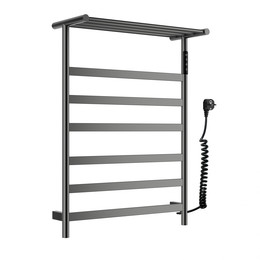 Полотенцесушитель электрический Wonzon & Woghand Essen с полкой П7 548x775 мм WW-A403-GM, темный графит - фото 