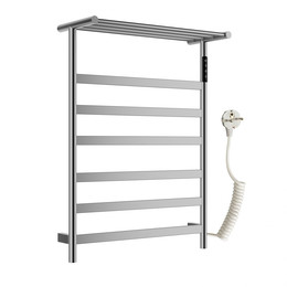 Полотенцесушитель электрический Wonzon & Woghand Essen с полкой П7 548x775 мм WW-A403-BR, никель - фото 