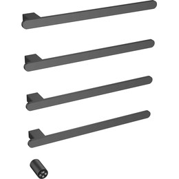 Полотенцесушитель электрический Vincea П4 520x620 мм VTD-2H2GM, вороненая сталь - фото 