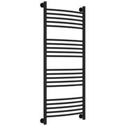 Полотенцесушитель водяной Сунержа Богема+ П20 500x1260 мм (выгнутая перемычка) 31-0221-1250, чёрный матовый - фото 