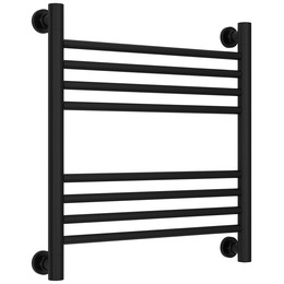 Полотенцесушитель водяной Сунержа Богема+ П8 500x560 мм (прямая перемычка) 31-0220-5050, чёрный матовый - фото 