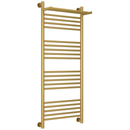 Полотенцесушитель водяной Сунержа Богема+ с полкой П20 500x1260 мм 051-0223-1250, состаренная латунь - фото 