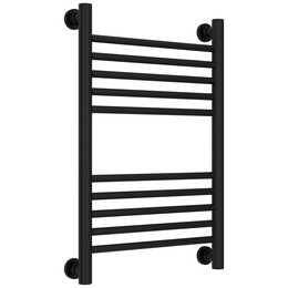 Полотенцесушитель водяной Сунержа Богема+ П10 400x660 мм (прямая перемычка) 31-0220-6040, чёрный матовый - фото 