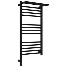 Полотенцесушитель электрический Сунержа Богема 3.1 с полкой П14 400x920 мм 31-6006-8040 L, чёрный матовый - фото 