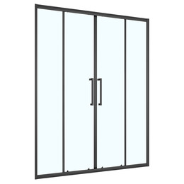 Душевая дверь Loranto 170 см CS-AB04B-170, чёрный матовый/прозрачное - фото 