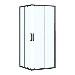 Душевое ограждение Loranto NEO 100x100 см CS-21809-100B, чёрный/прозрачное - фото 