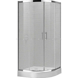 Душевое ограждение Cezares 80х80 см ECO-O-R-2-80-P-Cr, хром/матовое - фото 