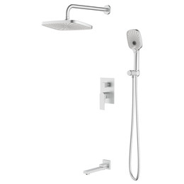 Душевая система для ванны Azario Arida AZ-K7354BN (со скрытой частью) сатин - фото 