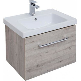 Тумба подвесная с раковиной Dreja Big Inn 80 см 77.0204D, дуб кантри - фото 