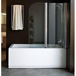 Шторка для ванны Kolpa-San Sole TP 112 см, хром/прозрачное - фото 