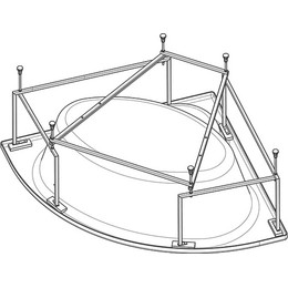 Каркас для ванны Santek Сан-Паулу 150x150 см 1.WH30.2.400 - фото 