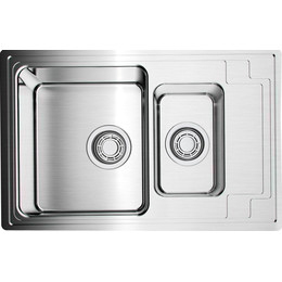 Кухонная мойка Omoikiri Mizu 78-2-IN (4973731) 0,9 мм, нержавеющая сталь, Цвет производителя: нержавеющая сталь матовая - фото 