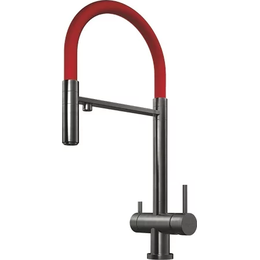 Смеситель для кухни Omoikiri Kanto-PVD-GM 4994013, вороненая сталь/красный - фото 