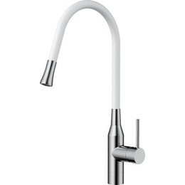 Смеситель для кухни Omoikiri Yatomi-BN-WH 4994250, сталь/белый - фото 