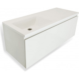 Тумба подвесная с раковиной-столешницей Эстет Dallas Luxe 120 см L, 1 ящик ФР-00001932 - фото 